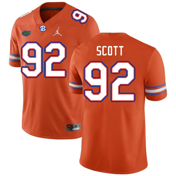 Men #92 Sebastian Scott Florida Gators College Football Jerseys Stitched Sale-Orange